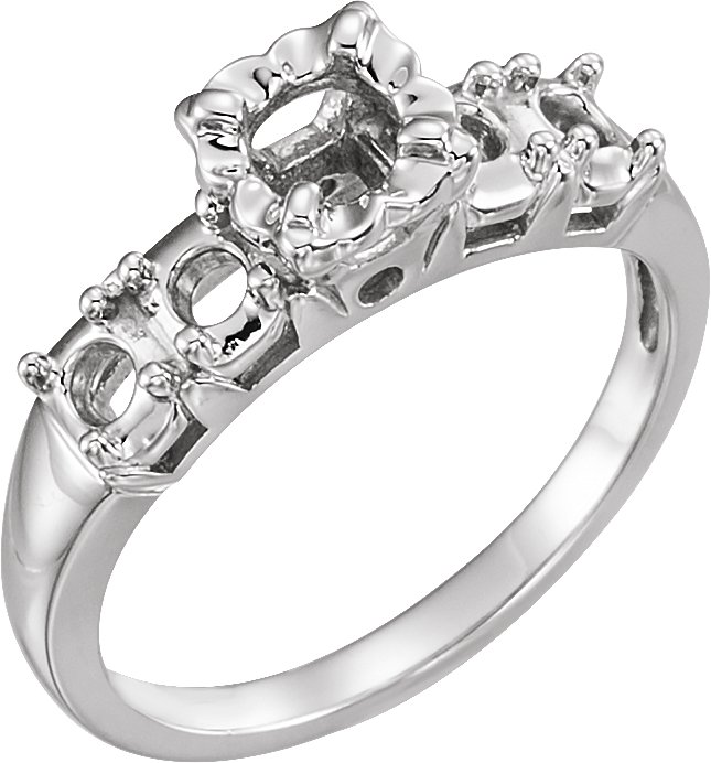 Accented Vintage-Inspired Engagement Ring or Band