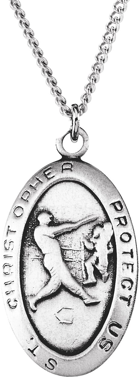 St. Christopher Baseball Medal 24.5 x 15.5mm Ref 277201