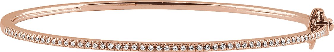 14K Rose 1/2 CTW Natural Diamond Pavé 7 Bracelet