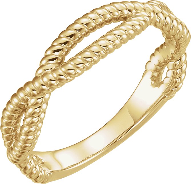 14K Yellow Rope Ring