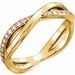 14K Yellow 1/5 CTW  Diamond Infinity-Inspired Ring