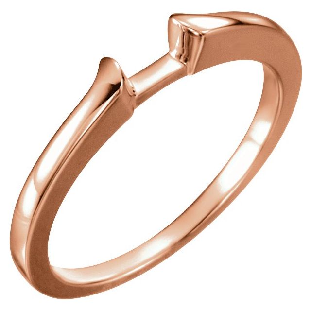 14K Rose Band for 4.6 mm Round Ring  