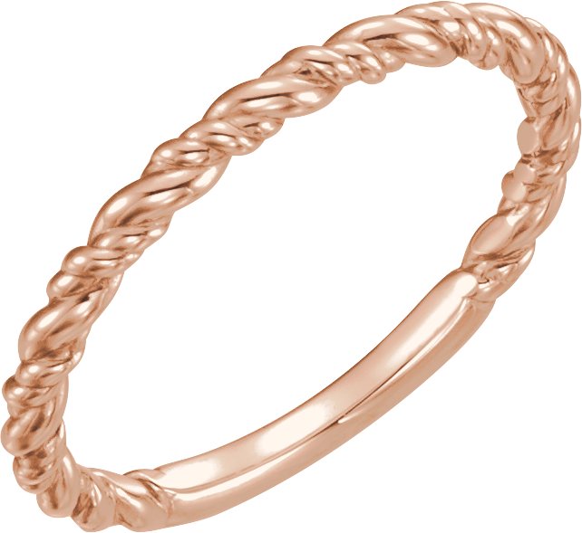 14K Rose Stackable Rope Ring Ref. 12313137