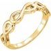 14K Yellow Stackable Infinity-Inspired Ring