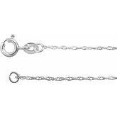 .85 mm Sterling Silver Rope Chain 