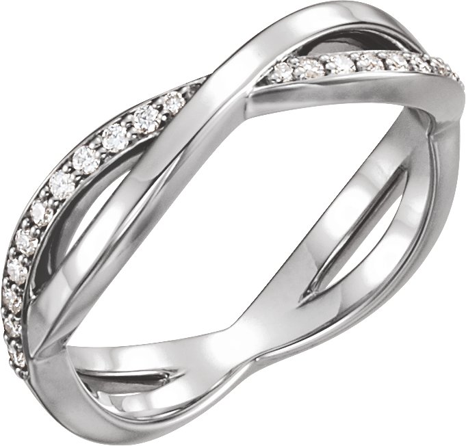 14K White 1/5 CTW  Diamond Infinity-Inspired Ring