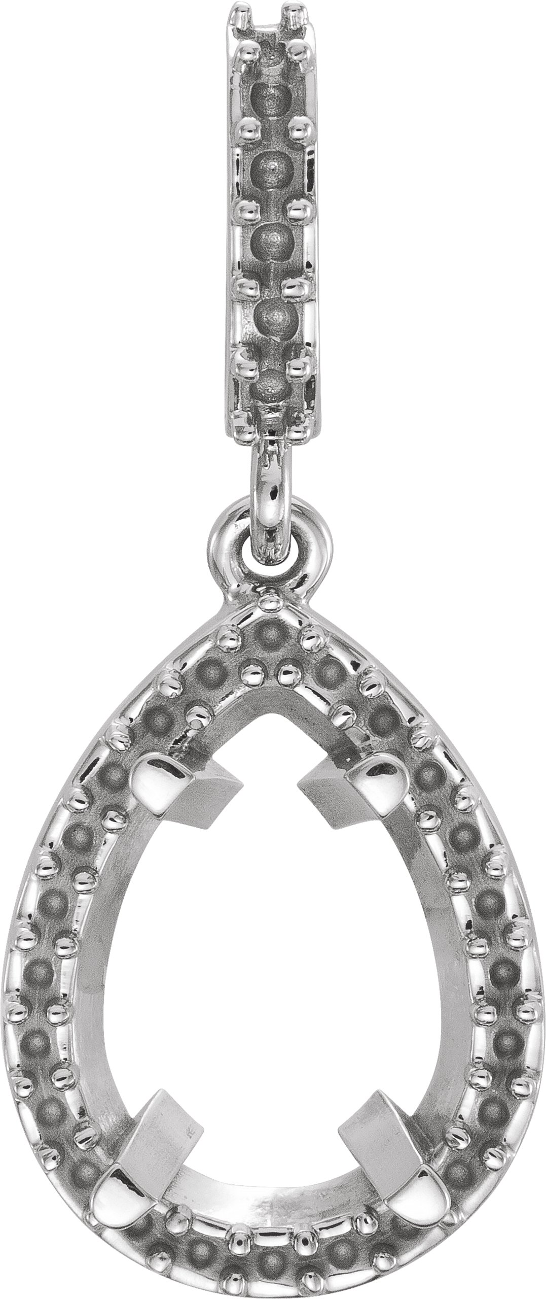 Pear Halo-Style Pendant