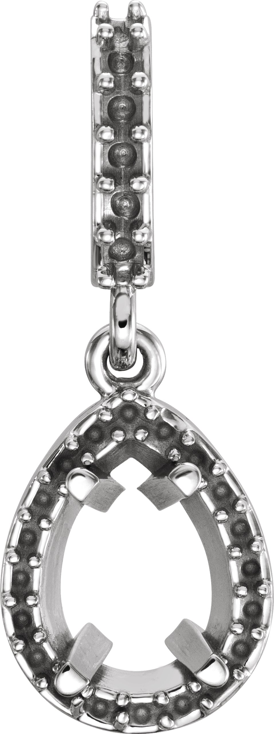 Pear Halo-Style Pendant
