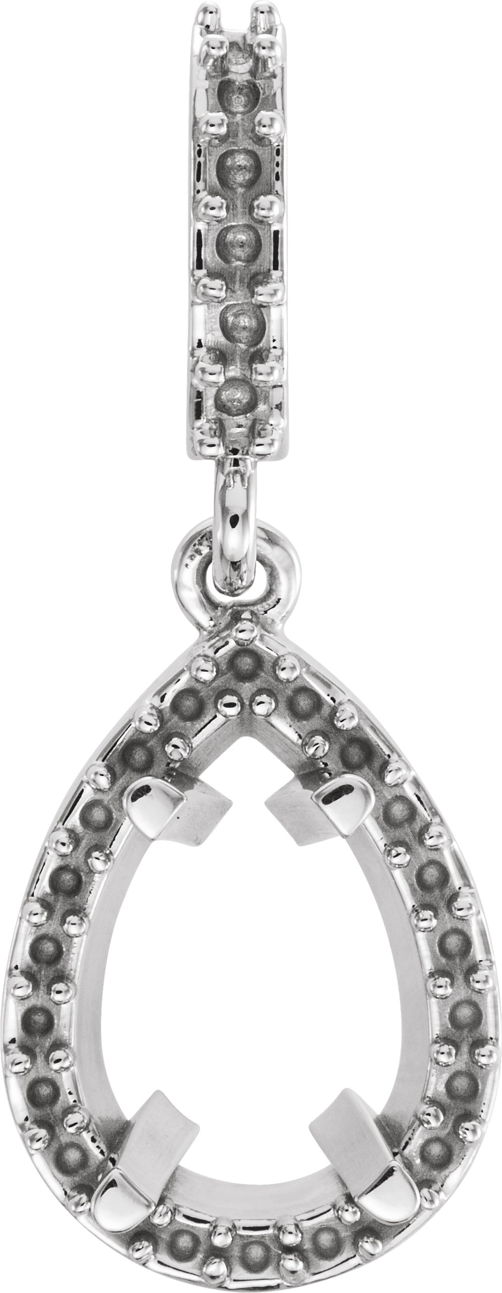 Pear Halo-Style Pendant
