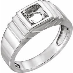 Men's Chatham® Created Blue Sapphire Ring alebo neosadený