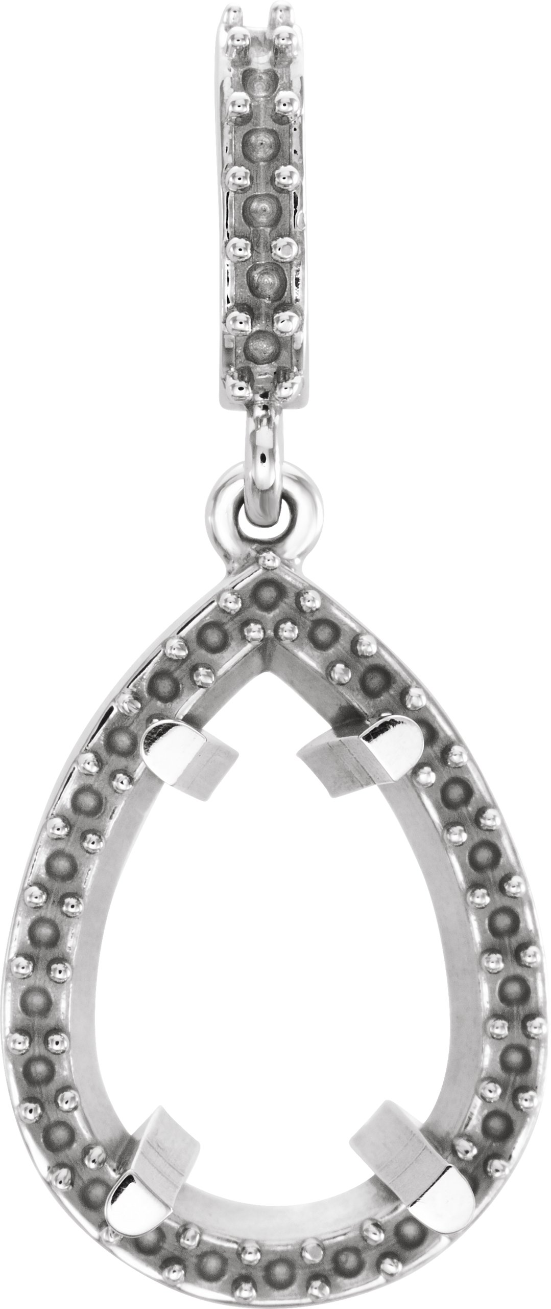 Pear Halo-Style Pendant