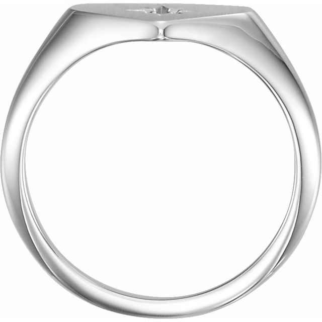 Sterling Silver .01 CT Diamond 11.9 mm Heart Starburst Ring