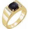 14K Yellow Onyx and .10 CTW Diamond Ring Ref. 12246283