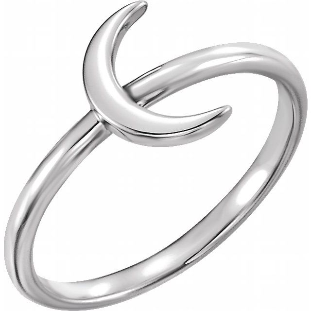 Sterling Silver Crescent Ring