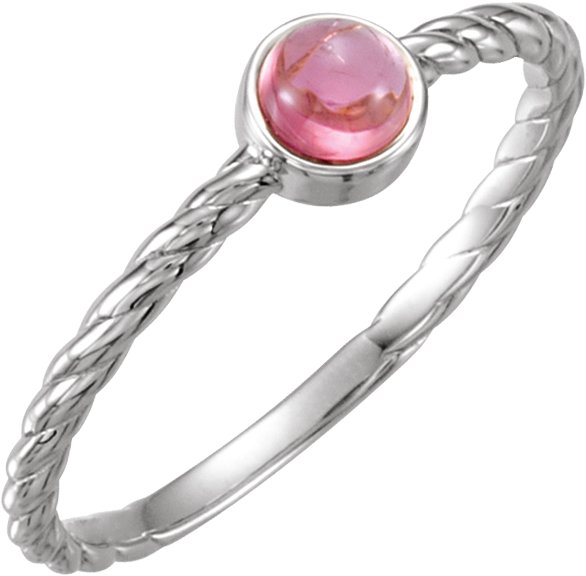 14K White Pink Tourmaline Ring Ref 12013568