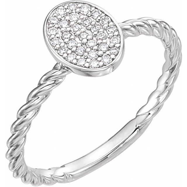 Platinum 1/8 CTW Natural Diamond Cluster Ring