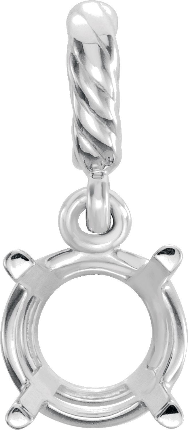 Round 4-Prong Wire Basket Rope Pendant