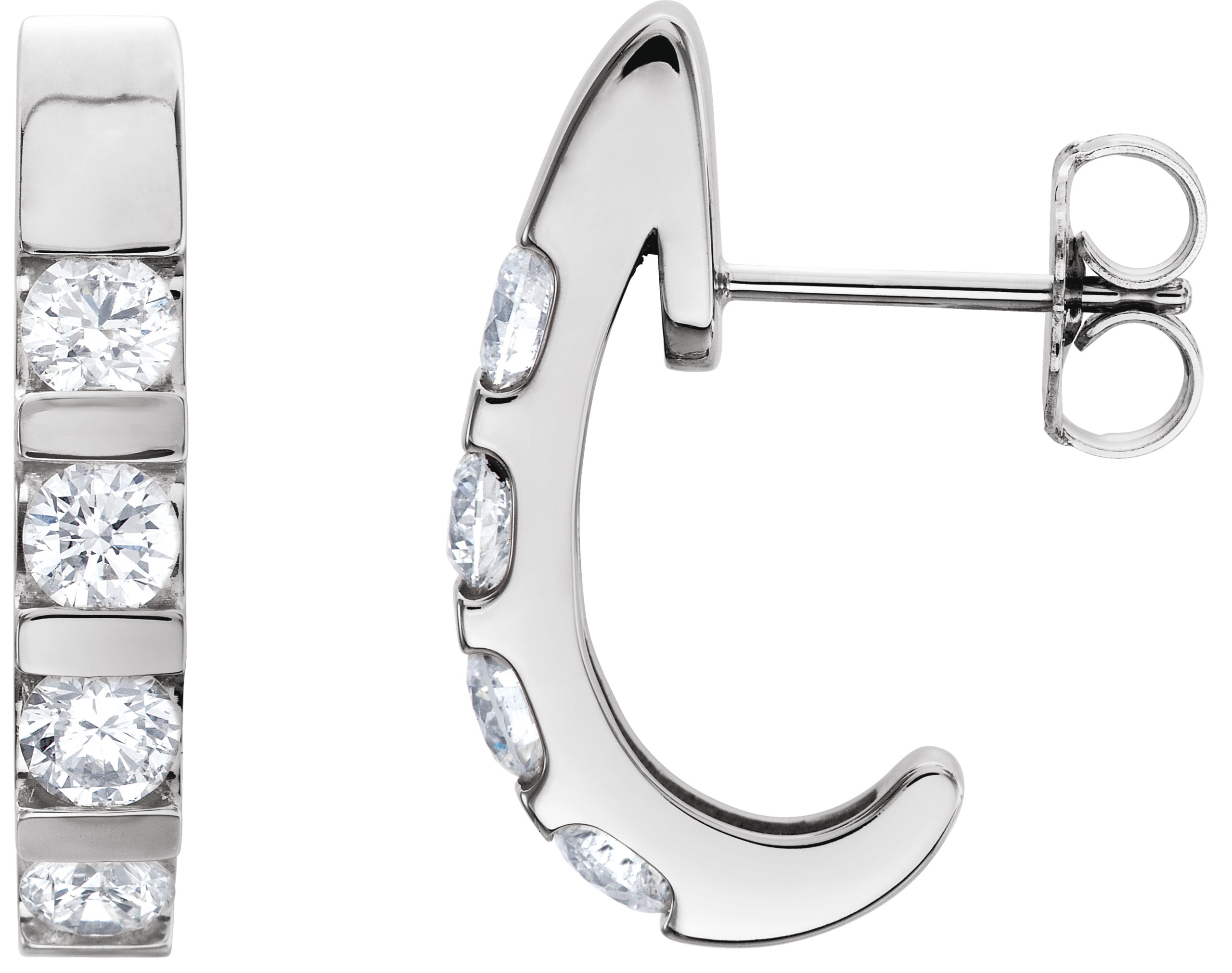 14K White 1 CTW Diamond Earrings