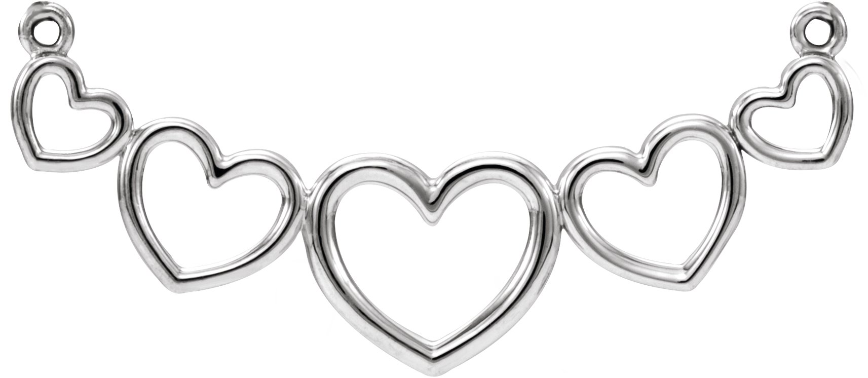 Graduated Heart Necklace or Center