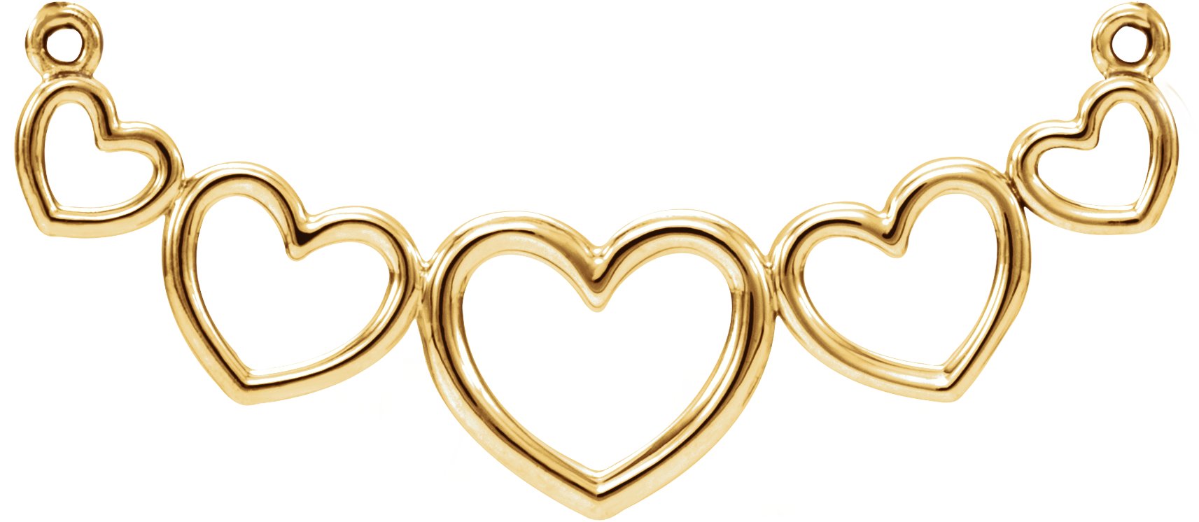Graduated Heart Necklace or Center