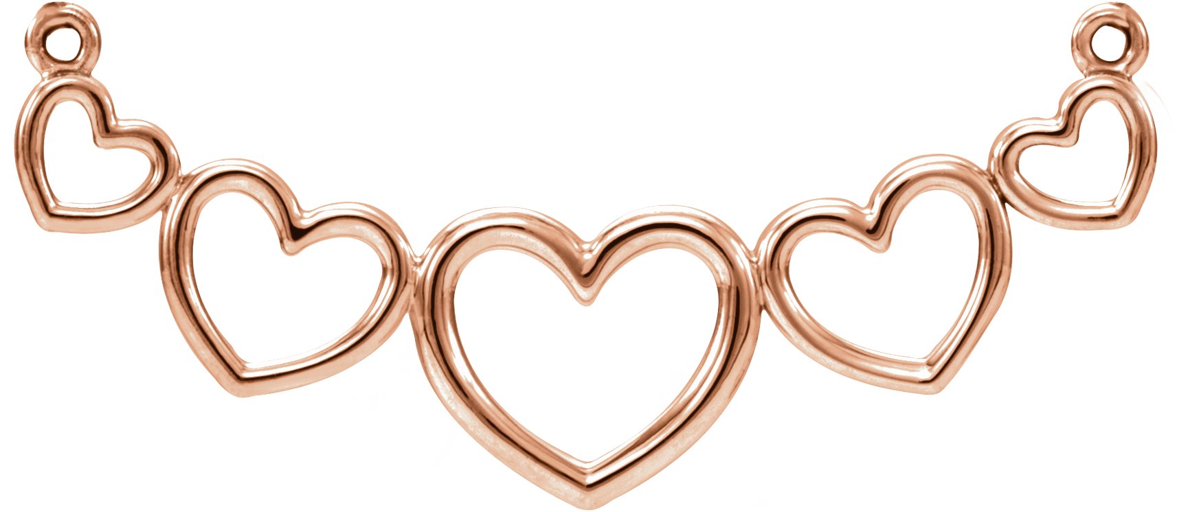 Graduated Heart Necklace or Center