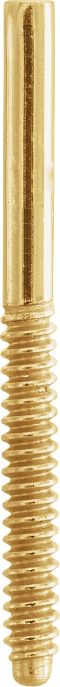 .039"x.444" Karat Stamped Threaded Earring Post