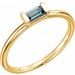 14K Yellow Natural London Blue Topaz Stackable Ring