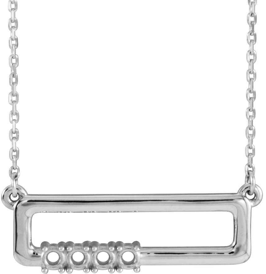 Rectangle Necklace Mounting for Mother