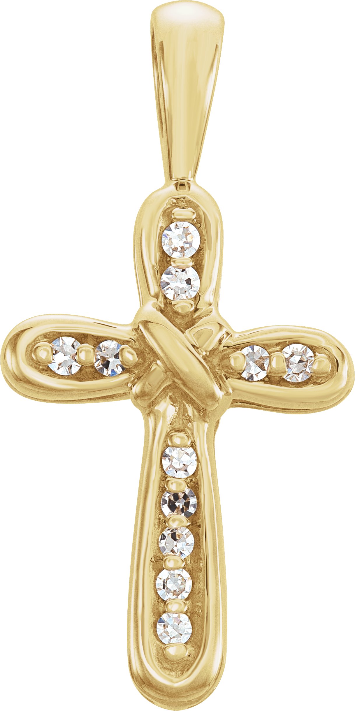 14K Yellow Cross Pendant Mounting