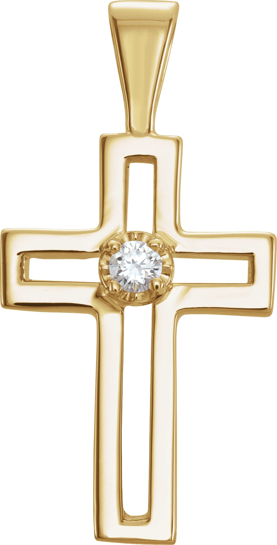 Cross Pendant with Diamond 13.5 x 9.5mm .02 CTW Ref 808964