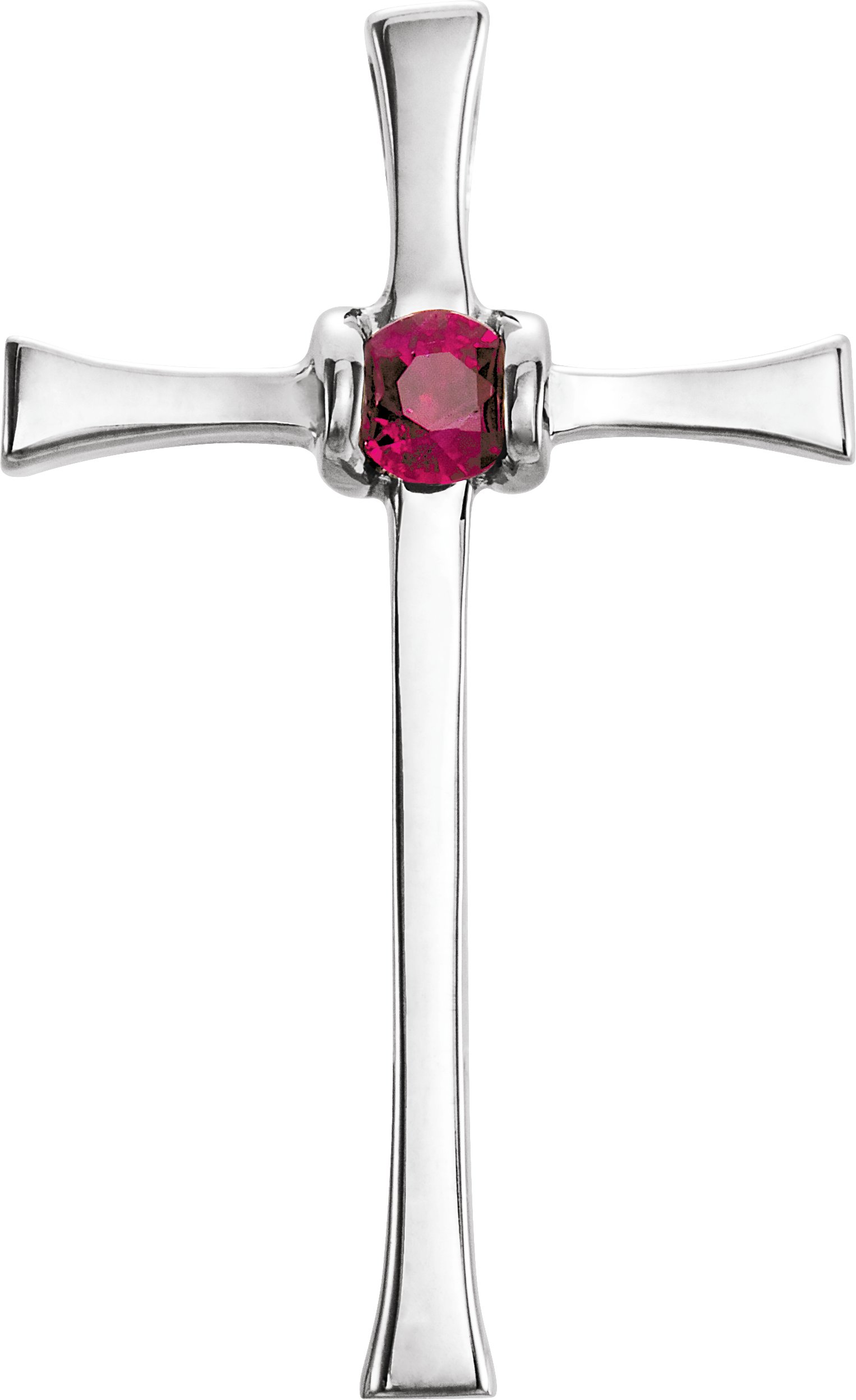 Cross Pendant with Genuine Ruby 21 x 13mm Ref 896548