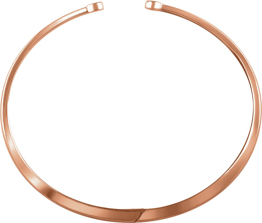 14K Rose 1/6 CTW Diamond Hinged Cuff Bracelet