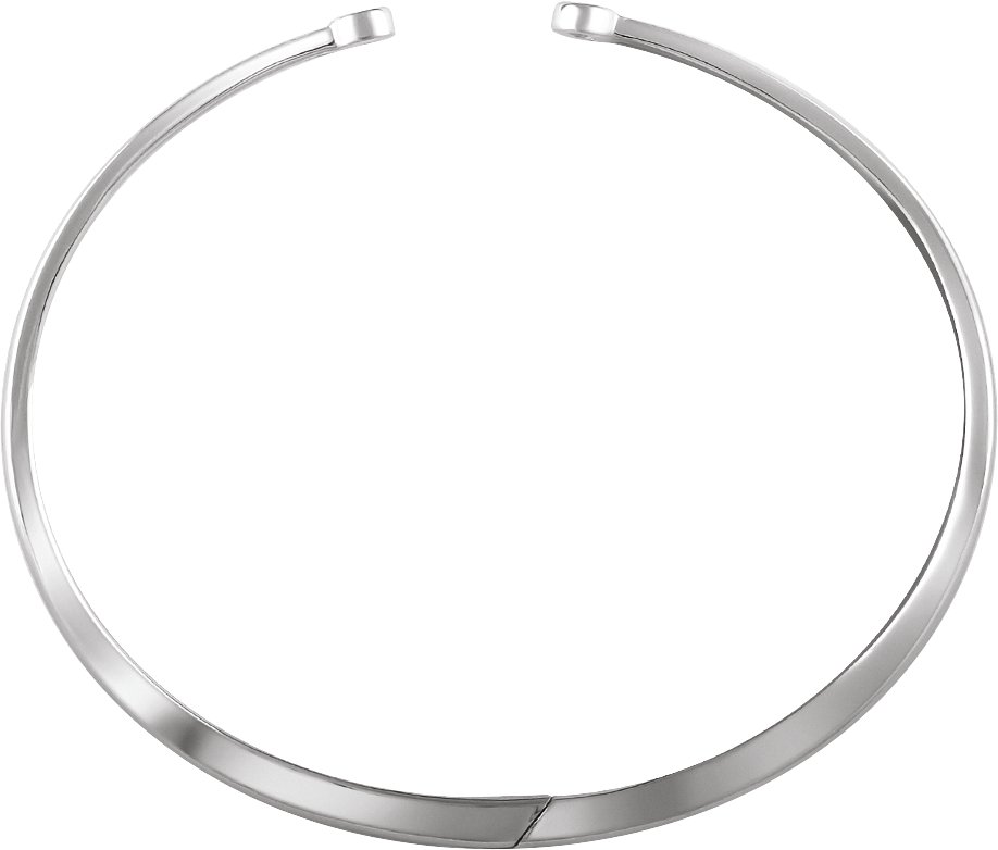 14K White 1/6 CTW Diamond Hinged Cuff Bracelet