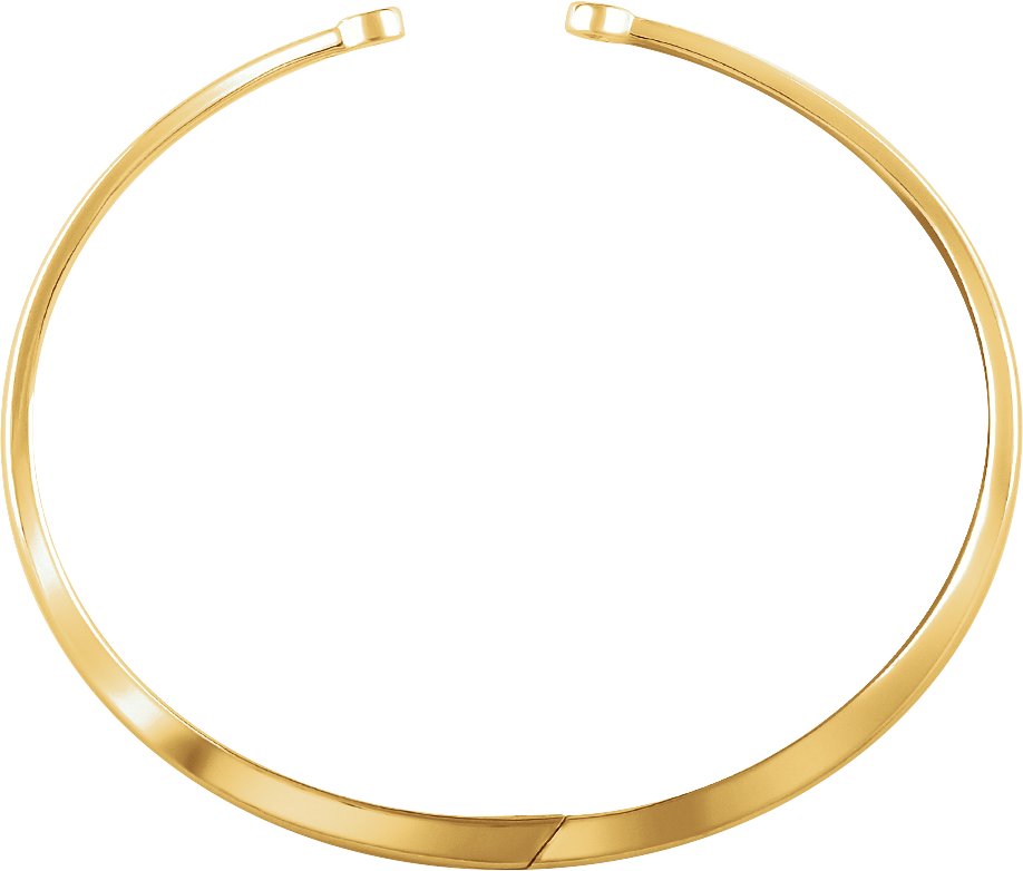 14K Yellow 1/6 CTW Diamond Hinged Cuff Bracelet