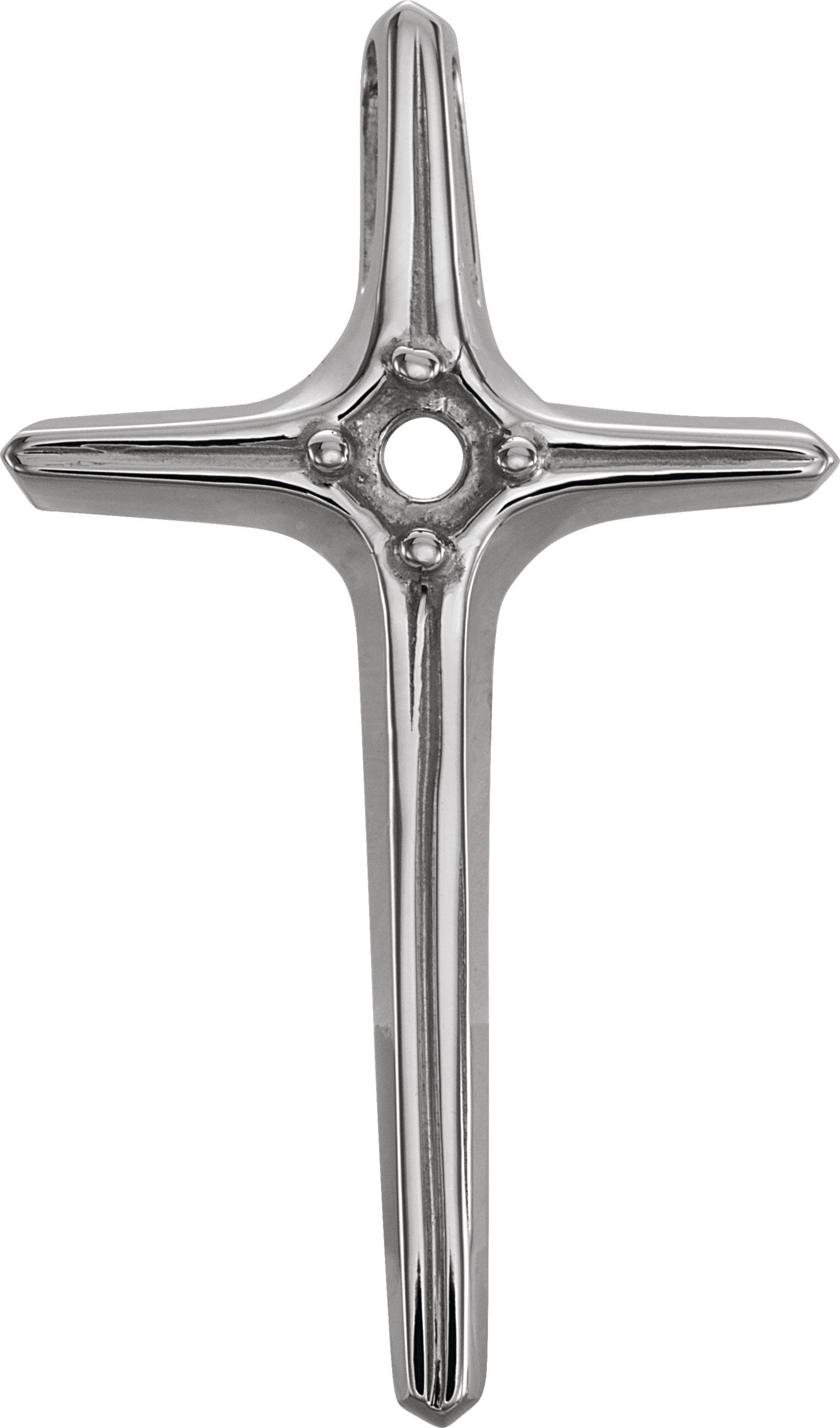 Solitaire Cross Pendant