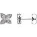 Platinum  .05 CTW Natural Diamond Leaf Earrings