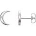 Sterling Silver .005 CTW Natural Diamond Crescent Earrings
