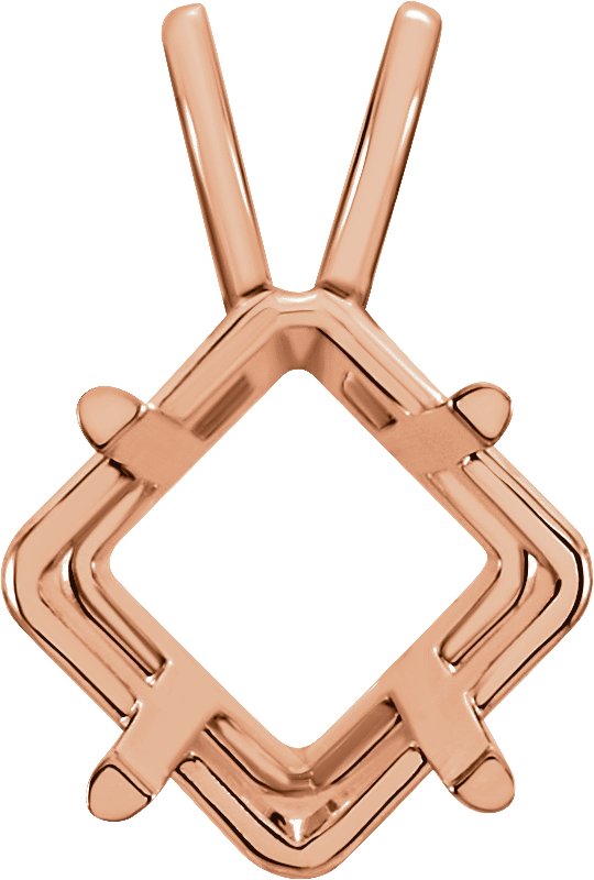 Square 4-Prong Pendant