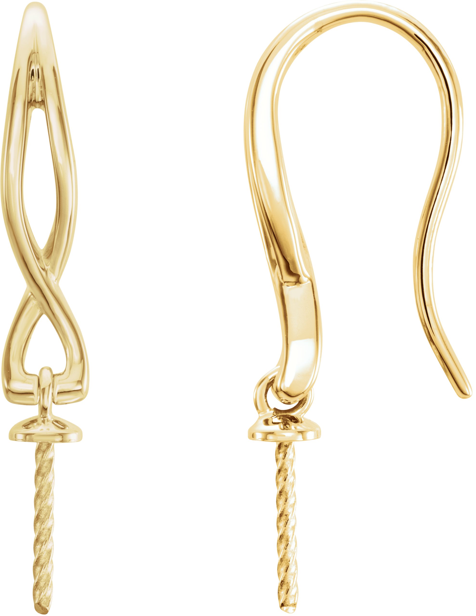 Infinity-Inspired Pearl Earrings