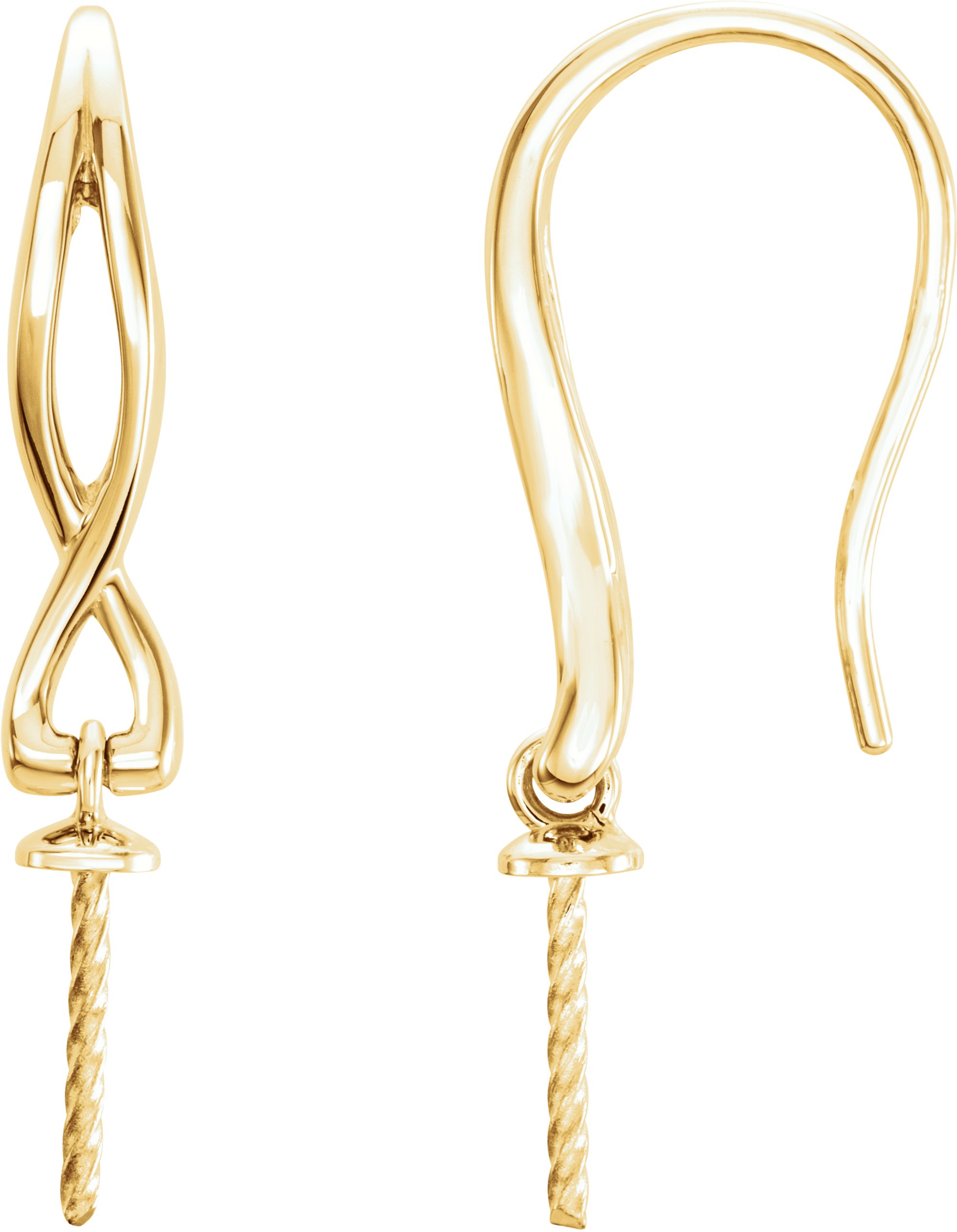 Infinity-Inspired Pearl Earrings