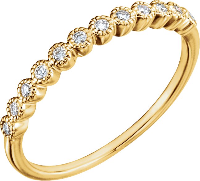 14K Yellow 1/6 CTW Diamond Anniversary Band Size 4.25