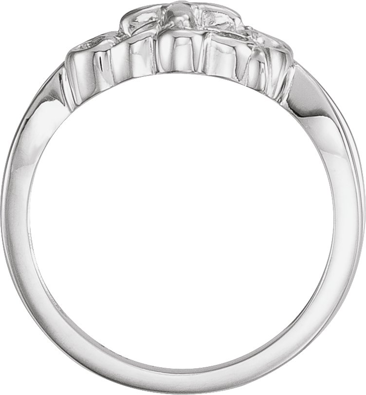 Sculptural Cross Ring view 2