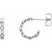 14K White 1/4 CTW Natural Diamond Hoop Earrings