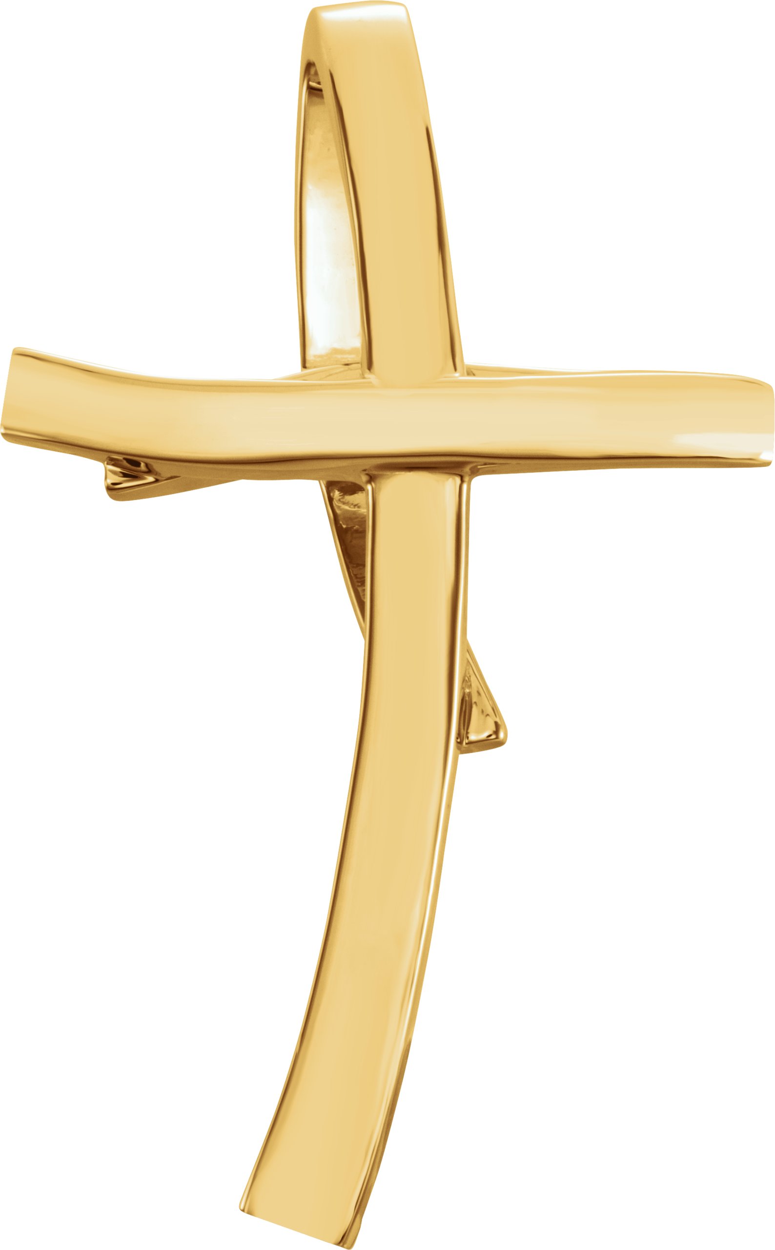 14K Yellow 36.75x22.25 mm Cross Pendant