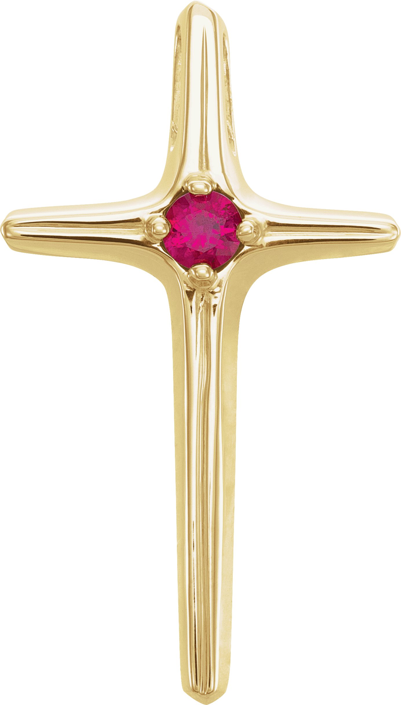 Cross Pendant with Genuine Ruby 25 x 14mm Ref 968224