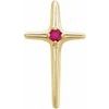 Cross Pendant with Genuine Ruby 25 x 14mm Ref 968224