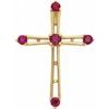 Cross Pendant with Genuine Ruby 26 x 22mm Ref 411248