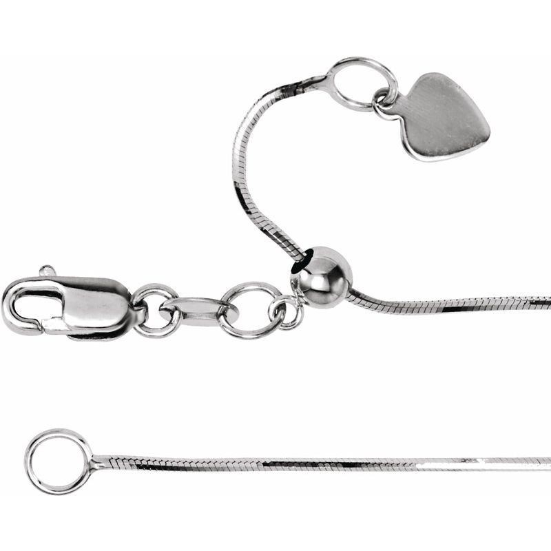 .80 mm Adjustable Snake Chain