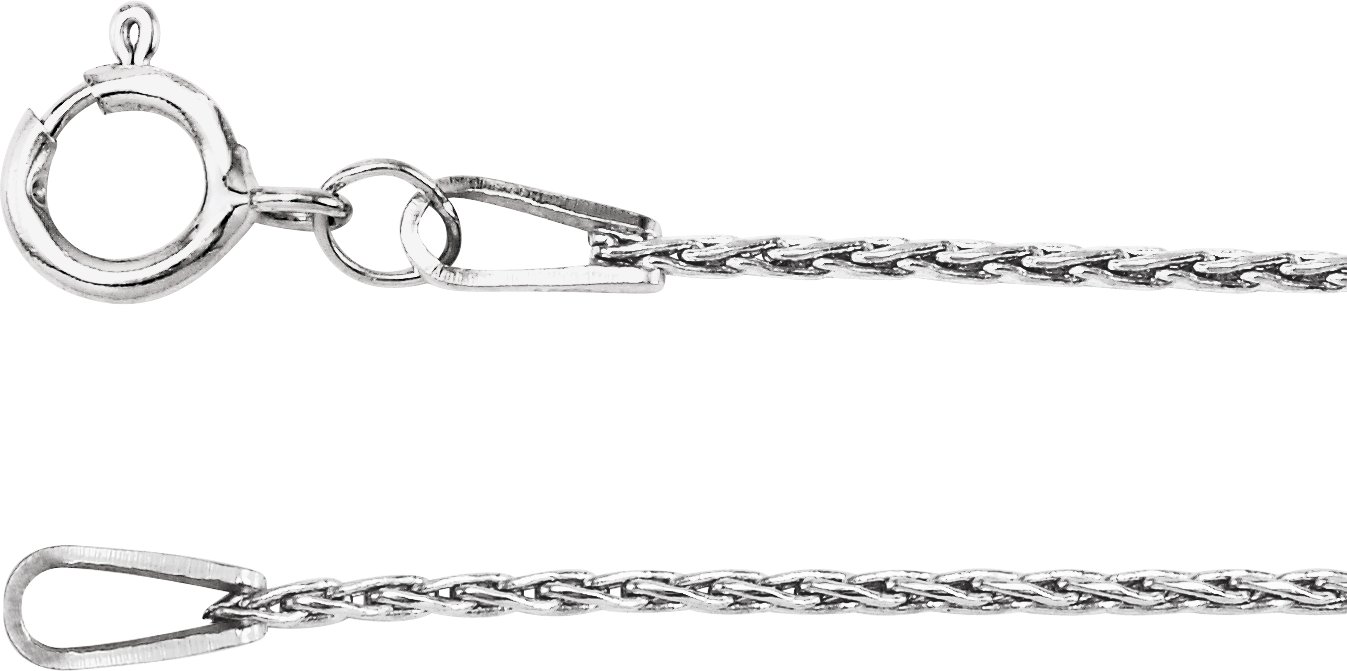 Sterling Silver 1 mm Wheat 7 Chain