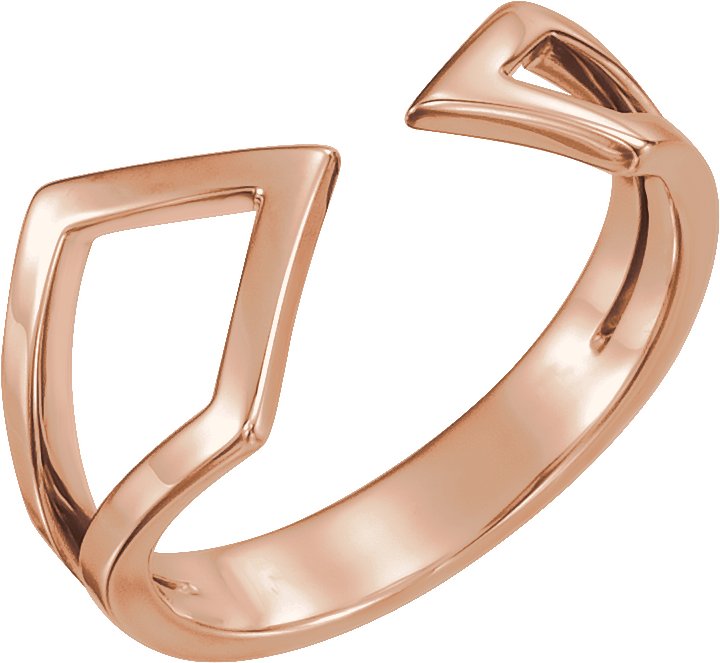 14K Rose Geometric Ring